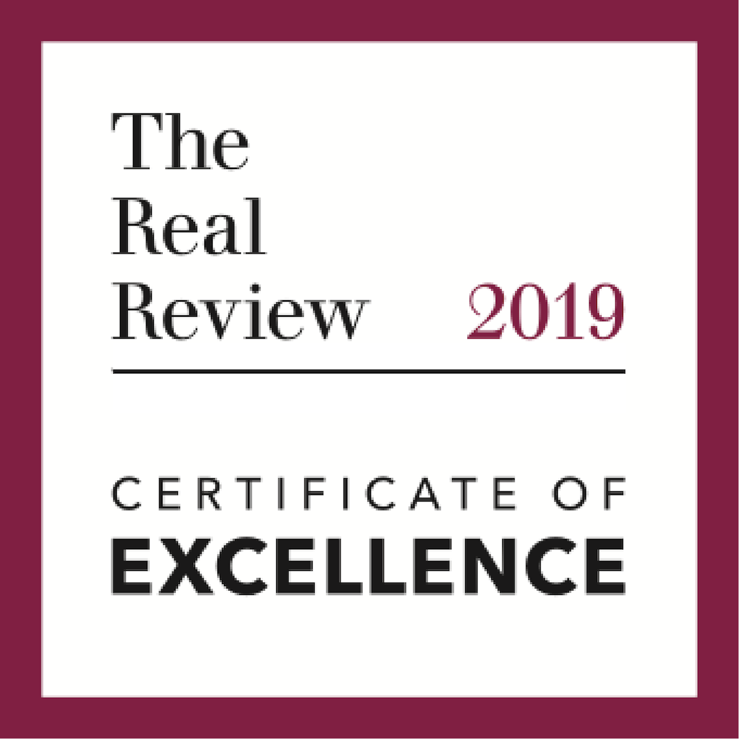 The Real Reveiw Certificate of Excellence 2019