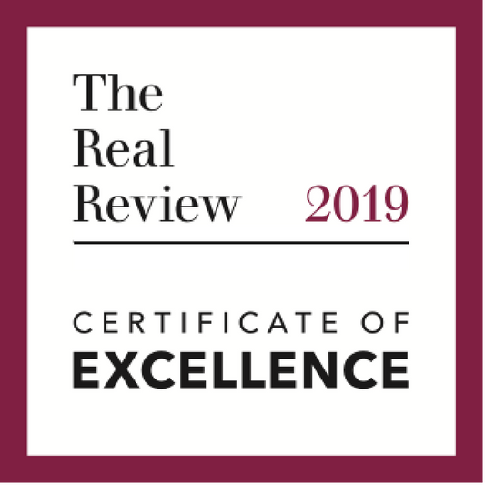The Real Reveiw Certificate of Excellence 2019